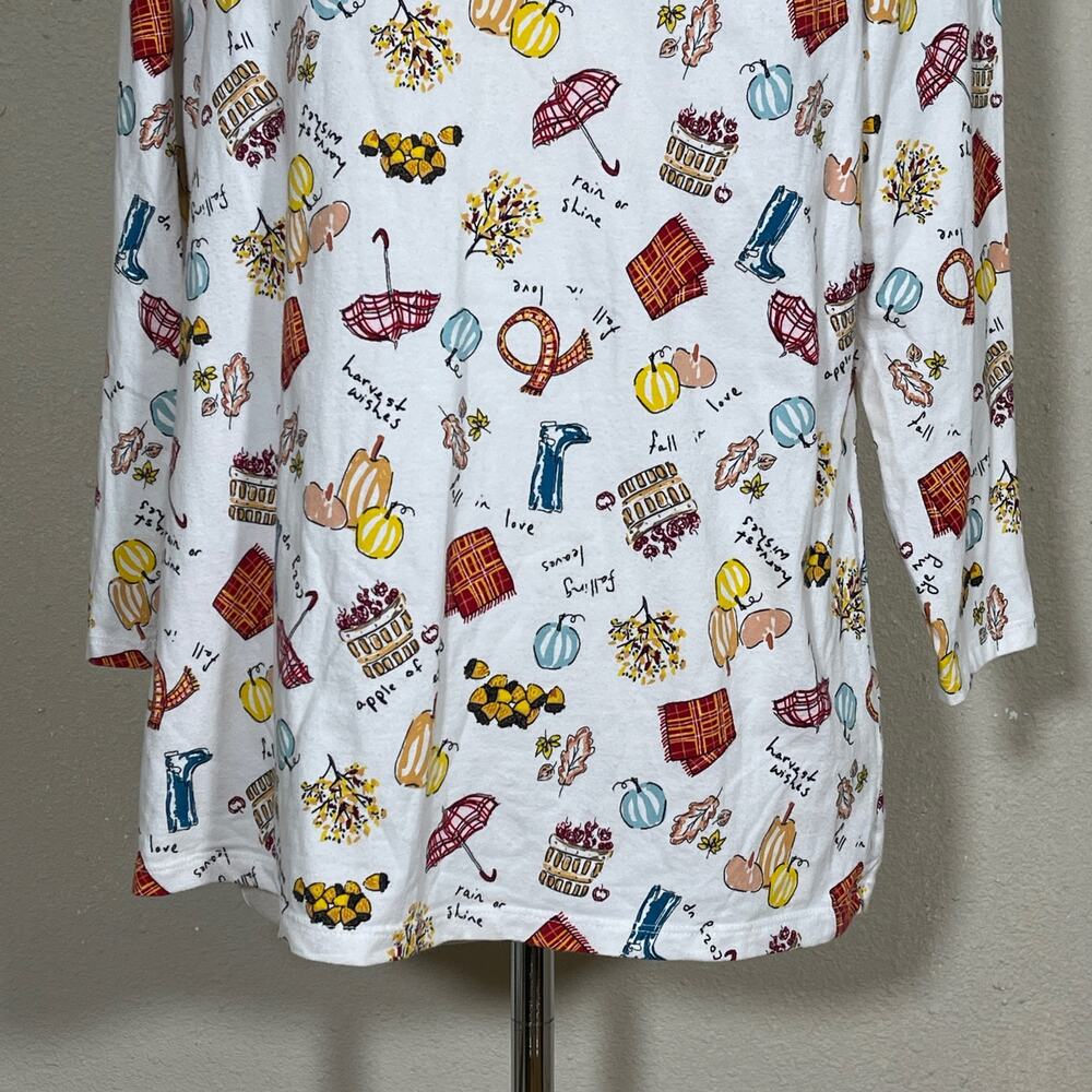 Talbots SZ 1X fall shirt - Picture 3 of 7